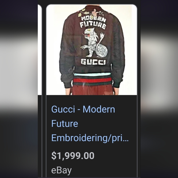 Gucci RARE DEADSTOCK Modern Future Bomber Reversible Quilted Made in Italy - Picture 3 of 5